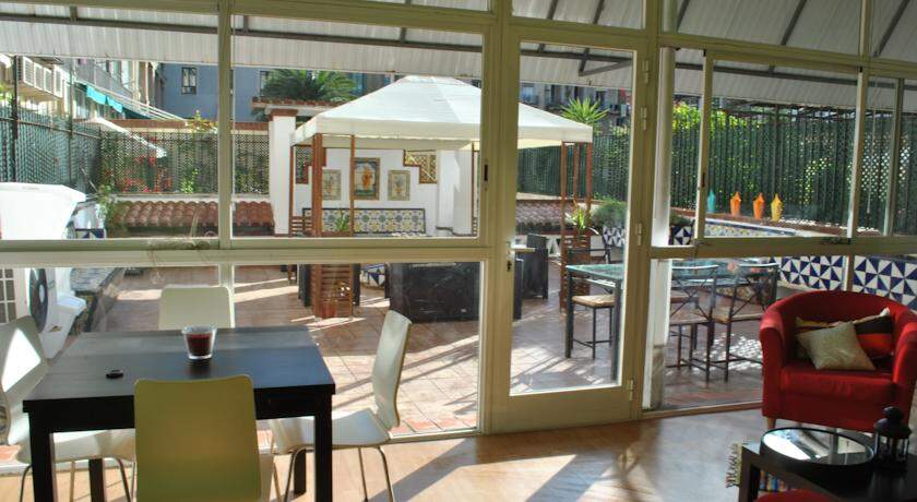 beautiful barcelona hostel tea and coffee terrace
