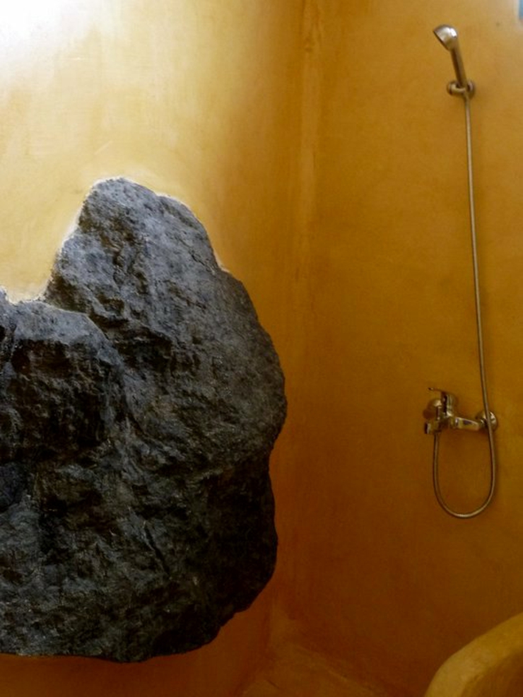 shower bathroom caveland hostel greece