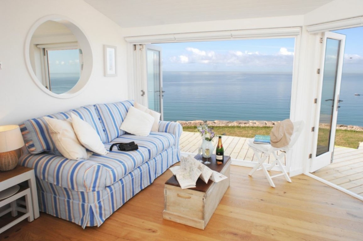 sea view living room coastal villa