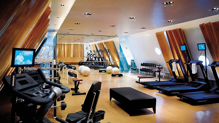 modern spacious fitness centre at hotel four seasons budapest