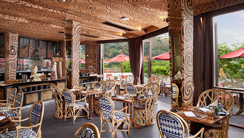 great interior restaurant tropical wood exotic design