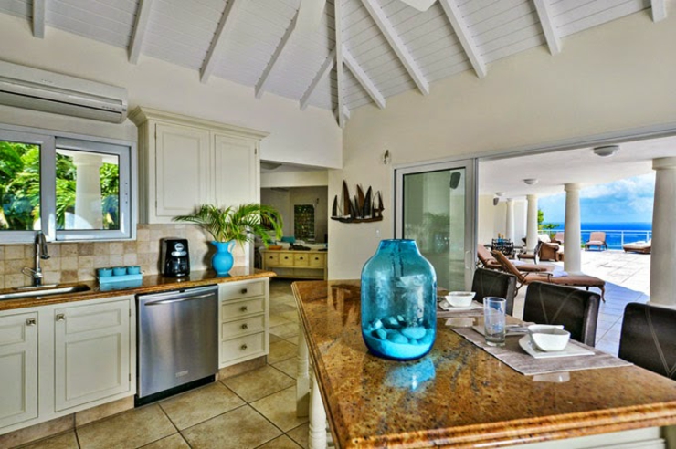 tropical indoor design kitchen