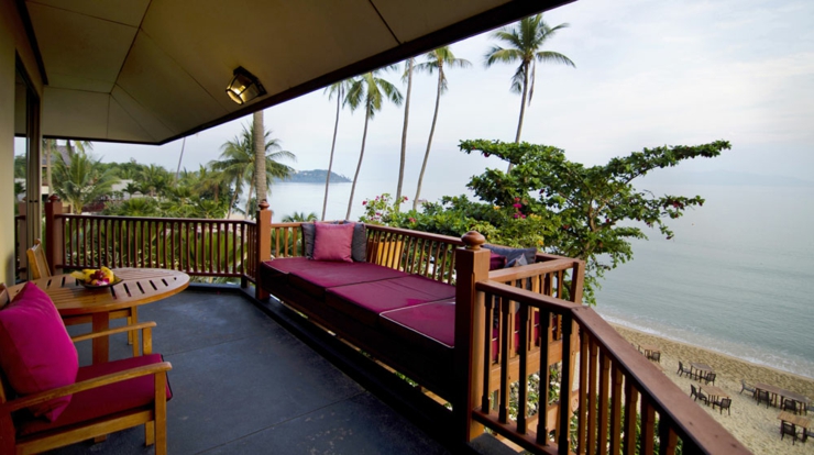 balcony view exotic anantara resort koh samui holidays