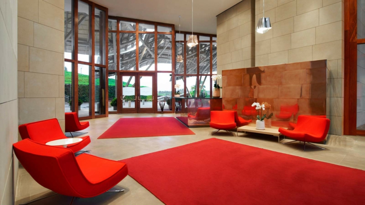 modernly designed luxury hotel interior