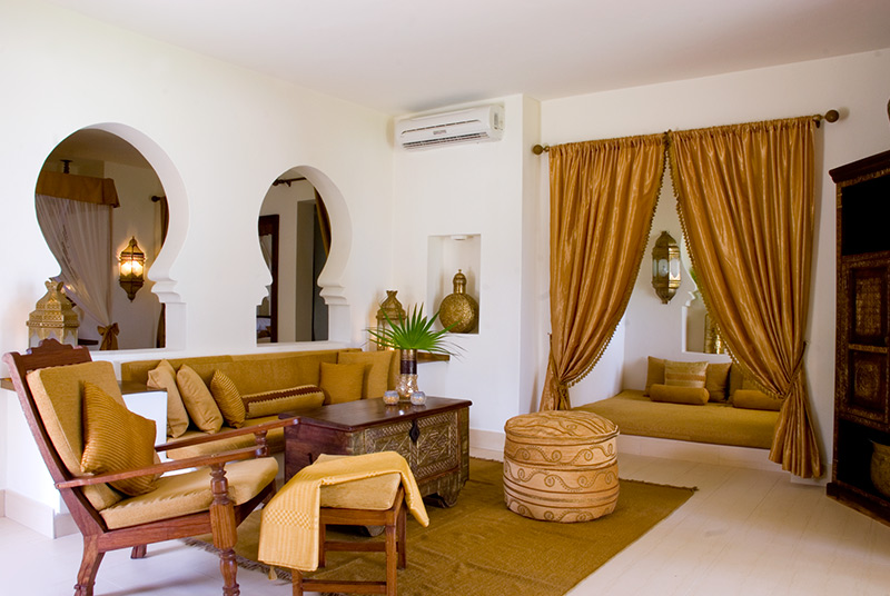 sultans lounge in villas living room