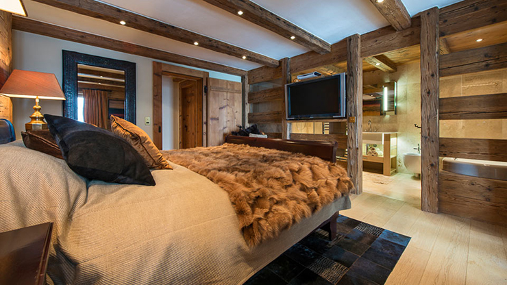 chalet corniche bedroom luxury swiss ski holiday