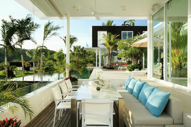 terrace with view luxury exotic