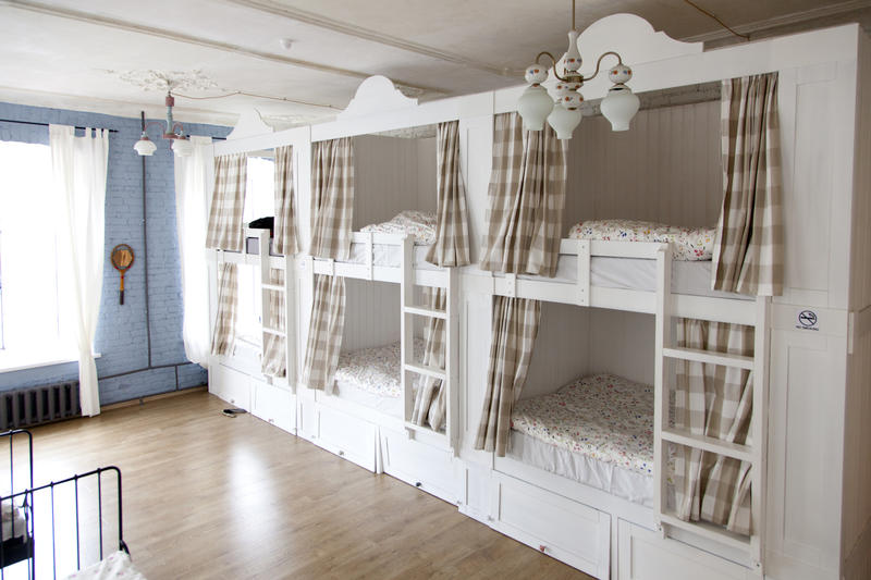 holiday in st.petersburg hostel room bunk beds