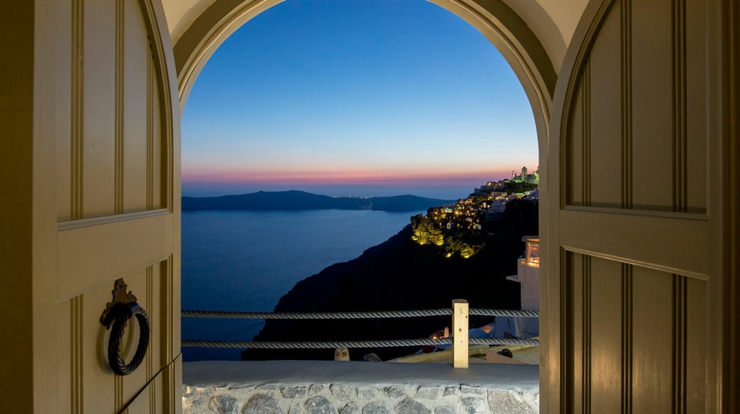luxury villa santorini sea view