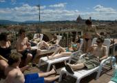 youth company plus hsotel terrace view over florence