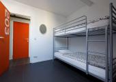 domr with bunk beds in hello hostel, belgium