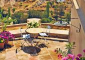 Daylight View to Cappadocia from Sunny Terrace