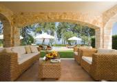 outdoor area for coffee and tea for luxury vacation in corfu