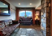 chalet room wood stone bench luxury holiday
