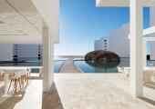 interior yard water pools and restaurant hotels mar adentro mexico