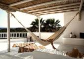 luxury minimalistic suite balcony with sea view