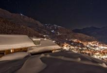 chalet corniche luxury ski holiday night view