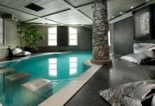 indoor pool in french chalet for rental