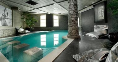 indoor pool in french chalet for rental